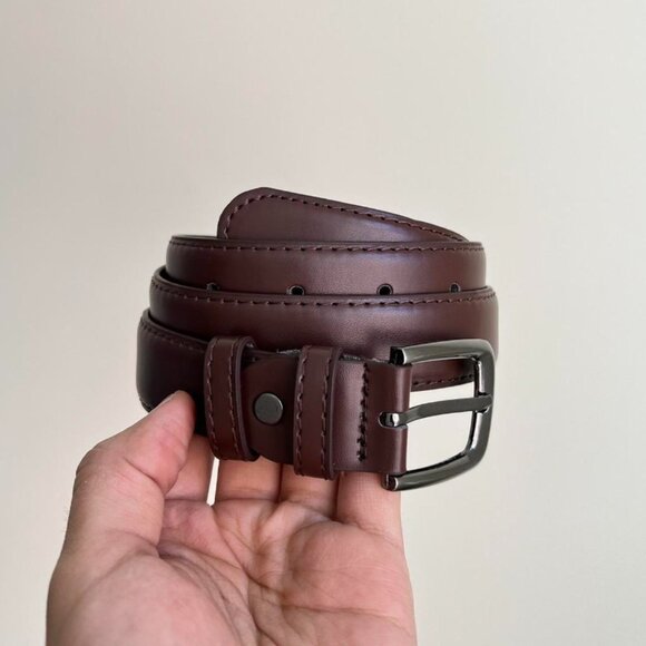 vintage brown american western simple design belt - Picture 3 of 7
